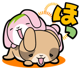 Rabbits as rice cakes sticker #9653207