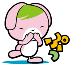 Rabbits as rice cakes sticker #9653214