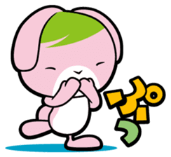 Rabbits as rice cakes sticker #9653214