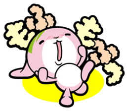 Rabbits as rice cakes sticker #9653215