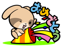 Rabbits as rice cakes sticker #9653228