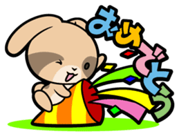 Rabbits as rice cakes sticker #9653228