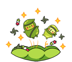 Edamame ninja sticker #9656165