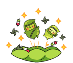 Edamame ninja sticker #9656165