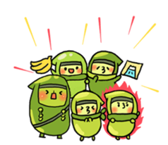Edamame ninja sticker #9656169
