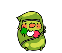 Edamame ninja sticker #9656177