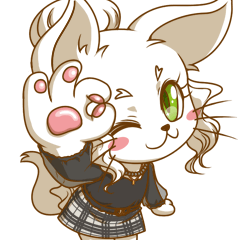 Cute "GAL" cat with abbreviated words.