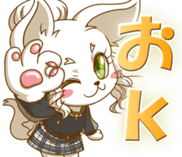 Cute "GAL" cat with abbreviated words. sticker #9656513