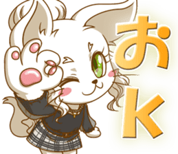 Cute "GAL" cat with abbreviated words. sticker #9656513