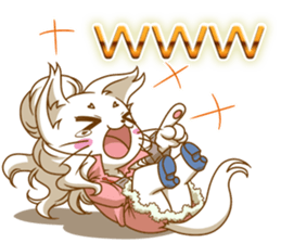 Cute "GAL" cat with abbreviated words. sticker #9656518