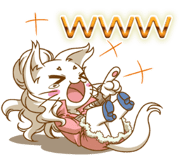 Cute "GAL" cat with abbreviated words. sticker #9656518