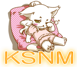 Cute "GAL" cat with abbreviated words. sticker #9656543