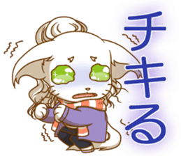 Cute "GAL" cat with abbreviated words. sticker #9656545