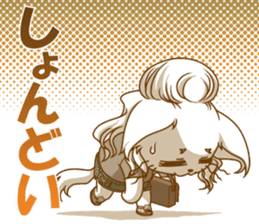 Cute "GAL" cat with abbreviated words. sticker #9656546