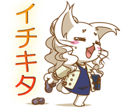 Cute "GAL" cat with abbreviated words. sticker #9656548