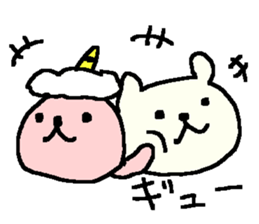 Cute Bear and Oni stickers. sticker #9657087