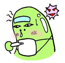 A green bean man. sticker #9657852