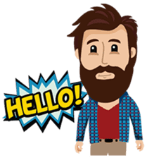 Mr. Hipster sticker #9657992