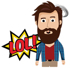 Mr. Hipster sticker #9657997