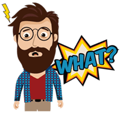 Mr. Hipster sticker #9658007