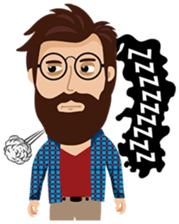 Mr. Hipster sticker #9658008