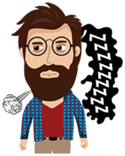 Mr. Hipster sticker #9658008
