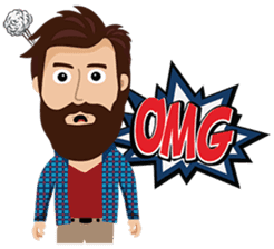 Mr. Hipster sticker #9658011