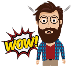 Mr. Hipster sticker #9658012