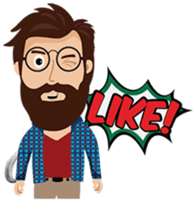 Mr. Hipster sticker #9658015