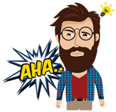 Mr. Hipster sticker #9658016