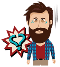 Mr. Hipster sticker #9658019