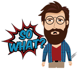 Mr. Hipster sticker #9658021