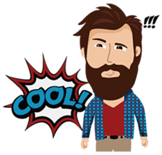 Mr. Hipster sticker #9658023