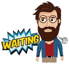 Mr. Hipster sticker #9658027