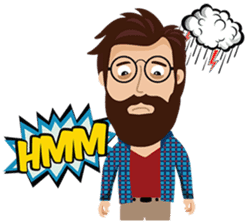 Mr. Hipster sticker #9658029