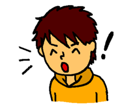 Smiling boy & Hisshi- sticker #9659125