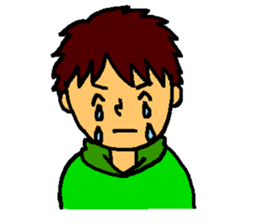 Smiling boy & Hisshi- sticker #9659129