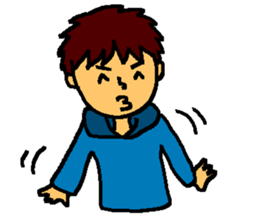 Smiling boy & Hisshi- sticker #9659132