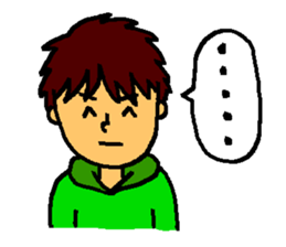 Smiling boy & Hisshi- sticker #9659143