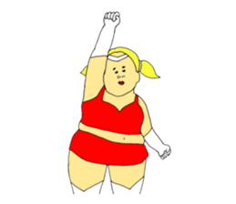 Love and fat warriors 2 sticker #9659352