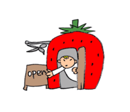 A beautician of the strawberry sticker #9659404