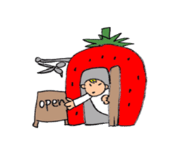 A beautician of the strawberry sticker #9659404