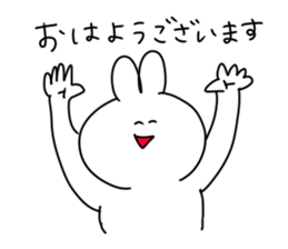 rabbit is enjoying 5 sticker #9659432