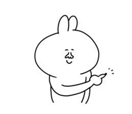 rabbit is enjoying 5 sticker #9659458