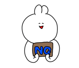 rabbit is enjoying 5 sticker #9659465