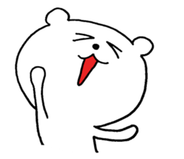 White bear !! sticker #9661152