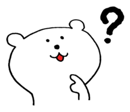 White bear !! sticker #9661153