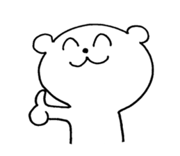 White bear !! sticker #9661157