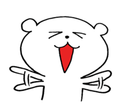 White bear !! sticker #9661163