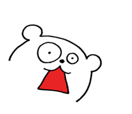 White bear !! sticker #9661171